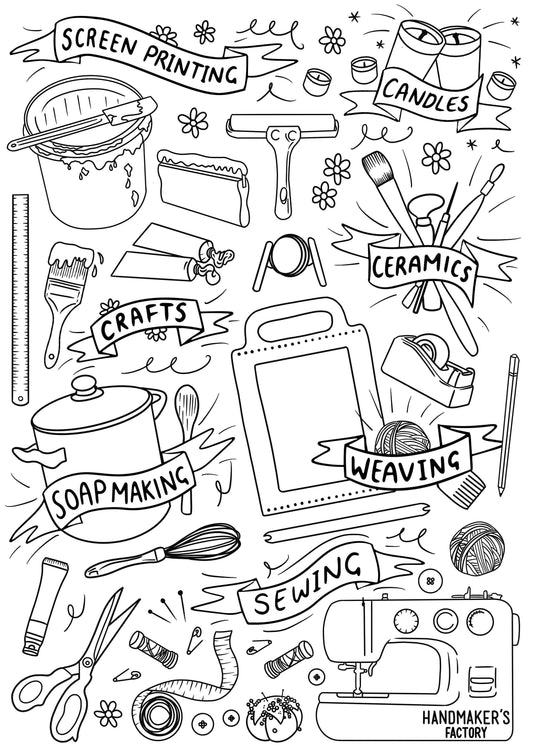 Free Handmaker's Factory Colouring Page - Handmaker's Factory