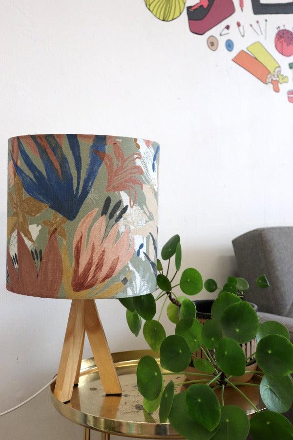 Painted Floral Table Lampshade - Handmaker's Factory